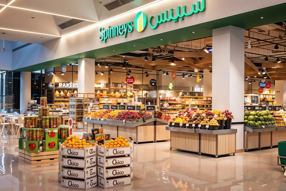 Carrefour and Spinneys in Aljada